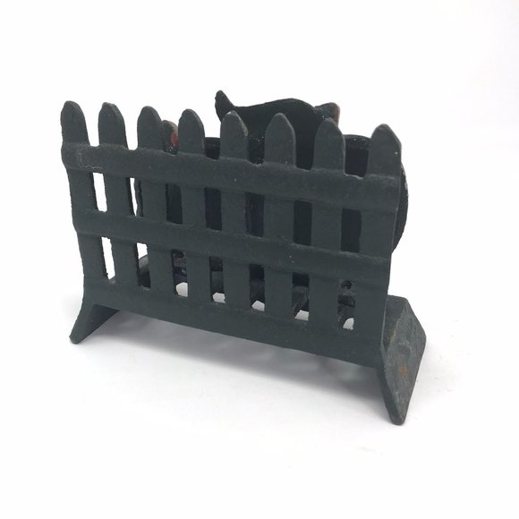 Hand Painted Cast Iron Apple Napkin Holder Vintage - Picture 4 of 5